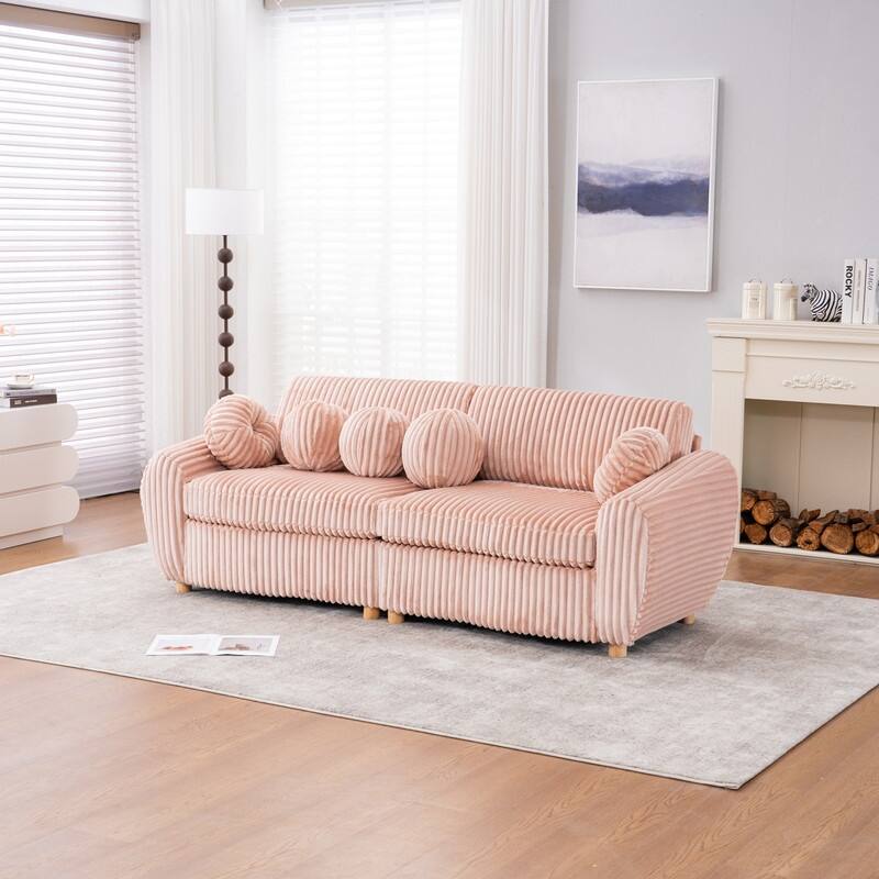84.60" Chenille/Corduroy Upholstered Sofa