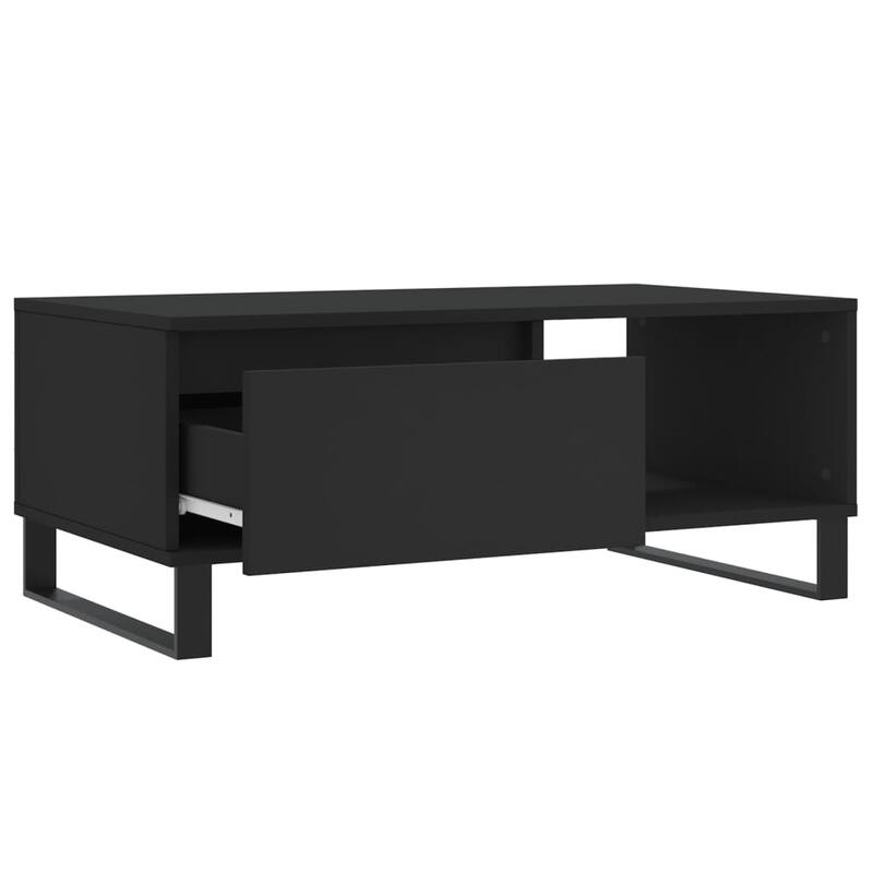 vidaXL Coffee Table Black/White Engineered wood Medium Coffee Table