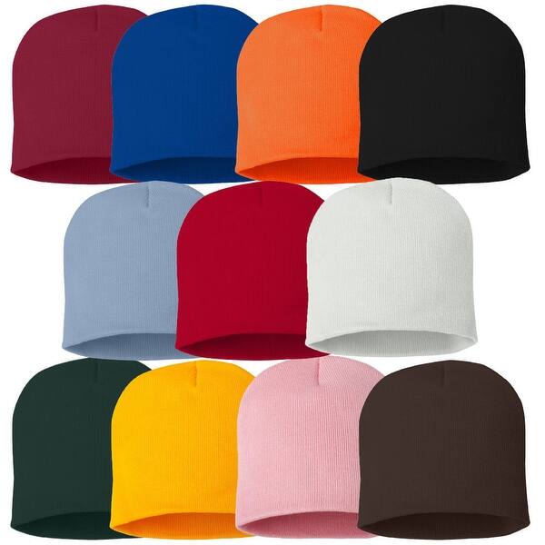 Shop Knitted Beanie Cap Winter Hats For Men Women Warm Hat Solid