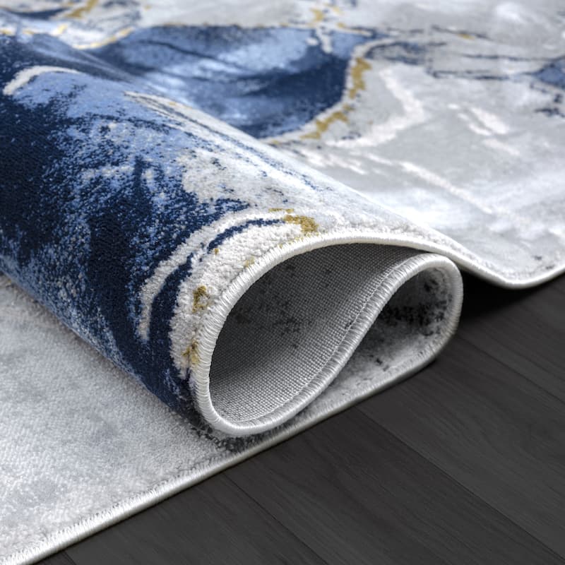 Abani Rugs Regal REG220A Grey Blue Abstract Area Rug