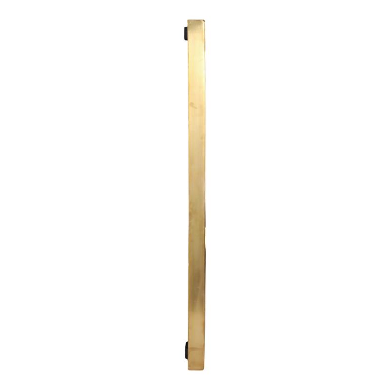 Wood Brass Frame Wall Mirror Decorative Elegant Room Decor - 35" Ivory - 35" x 1.75" x 35"