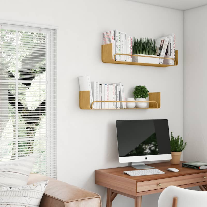 Carson Carrington Lacktorp Modern Wall Shelf (Set of 2)