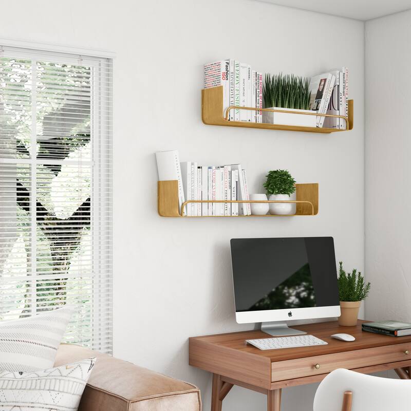 Carson Carrington Lacktorp Modern Wall Shelf (Set of 2)