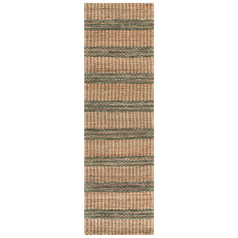 Martha Stewart by SAFAVIEH Handmade Friedhilde Jute Rug - 2'3" x 8' Runner - Natural/Green