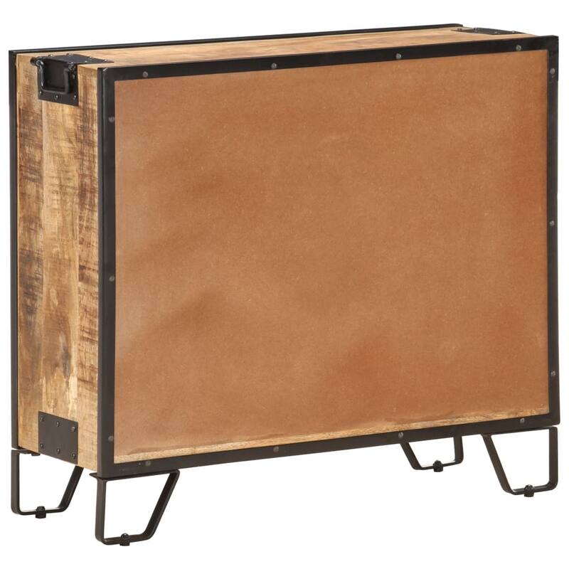 vidaXL Sideboard 31.5"x12.2"x28" Solid Rough Mango Wood