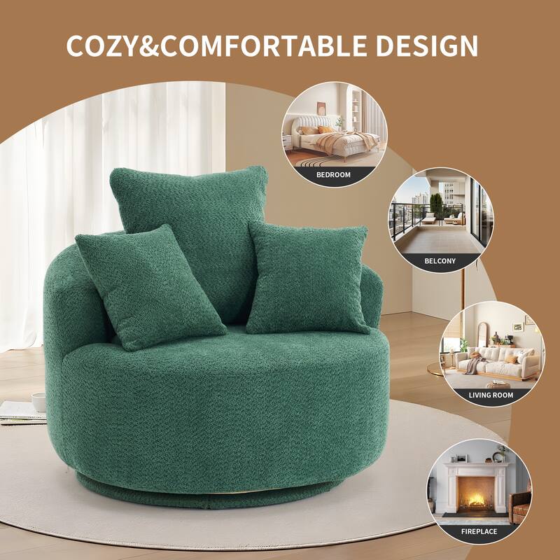 Single Seat Full Sponge Compression Swivel Chair Single Sofa