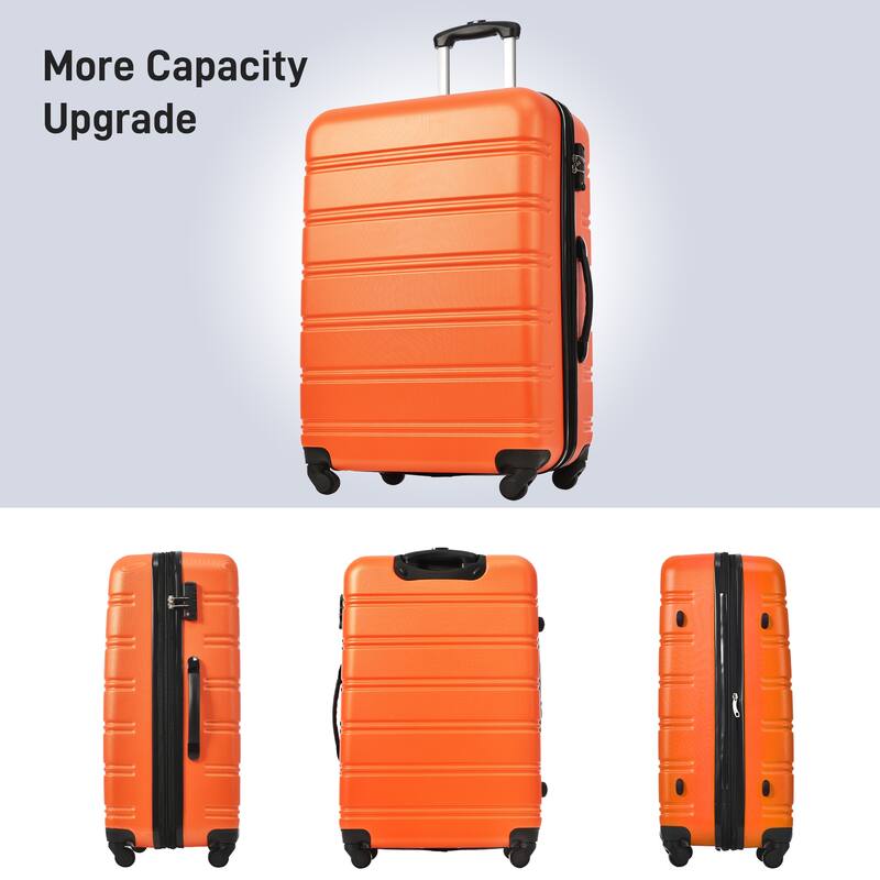 Merax Luggage Set with Spinner Wheels and TSA Lock, 3 Pieces Expandable Hardside Suitcase for Travel, Hardshell Luggage Sets