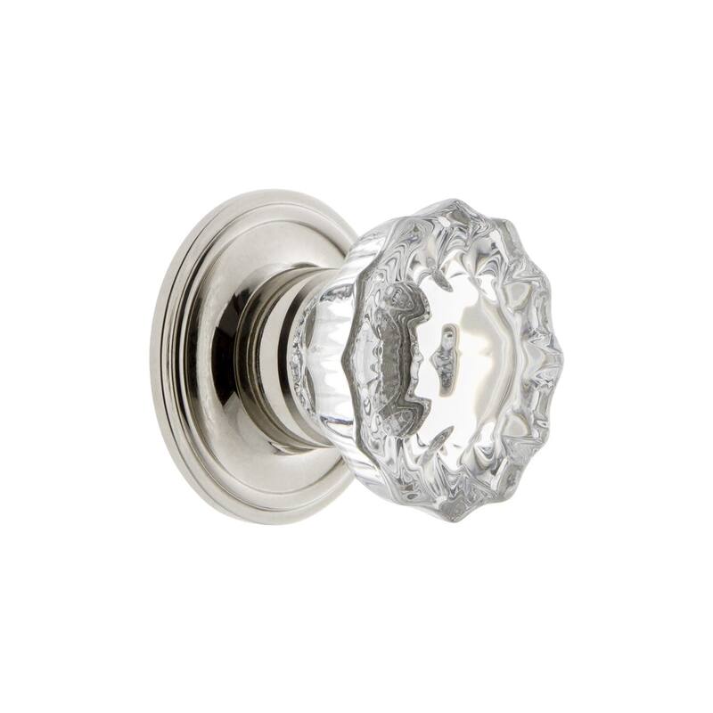 Grandeur VERS-CRYS-KNOB-GEO Versailles 1-3/8" Vintage Luxury Fluted - Polished Nickel