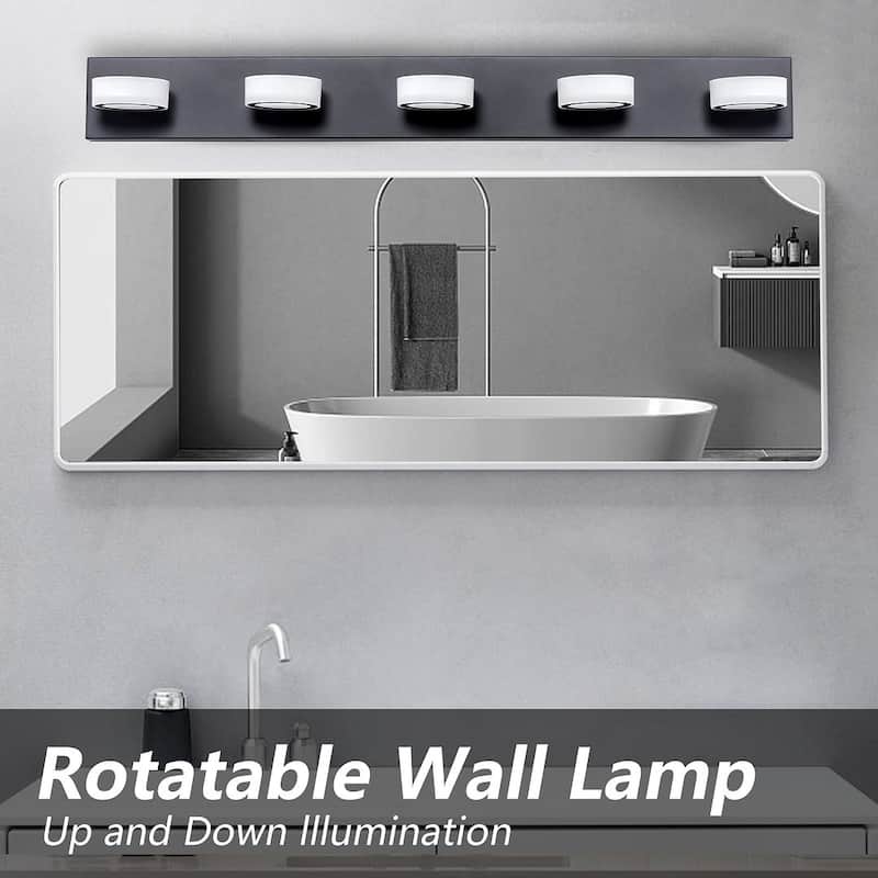 Black Modern LED Vanity Lights Bathroom Light Fixture