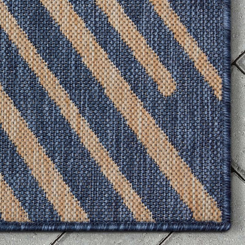 Well Woven Medusa Kesia Indoor Outdoor Striped Modern Area Rug