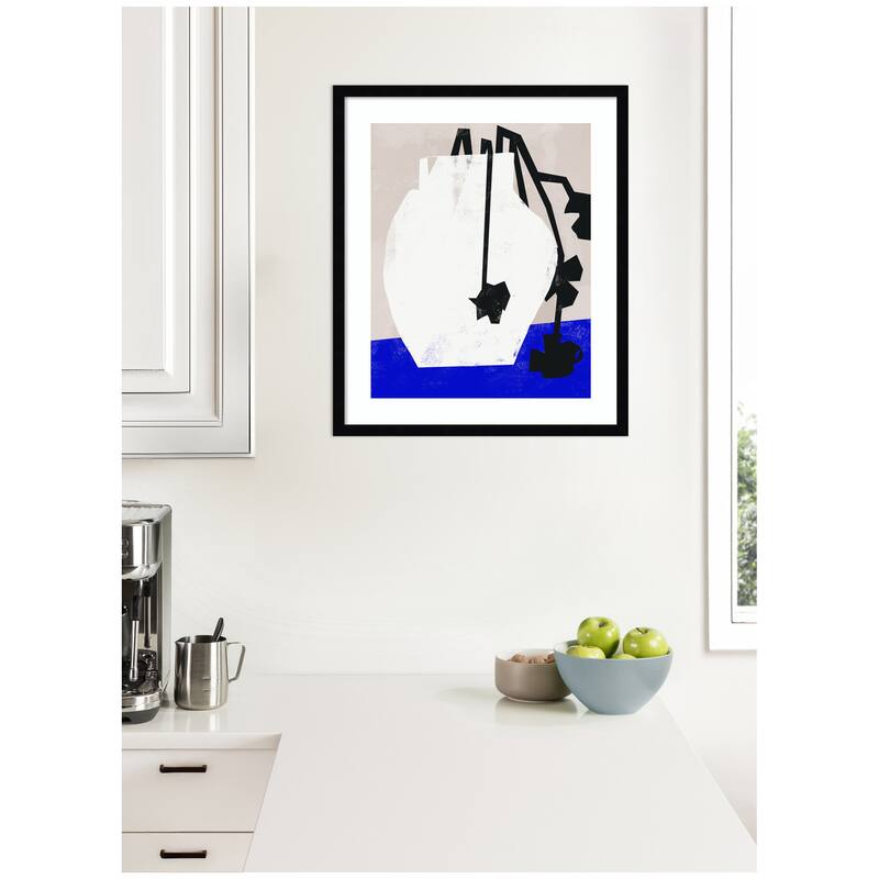 Kate and Laurel Abstract Blossoms by Little Dean Framed Wall Art Print