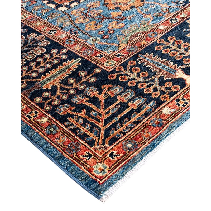 Serapi One-of-a-Kind Hand-Knotted Area Rug - Light Blue, 8' 1" x 9' 10" - 8' 1" x 9' 10"
