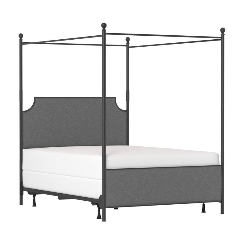 McArthur Metal and Upholstered Canopy Bed