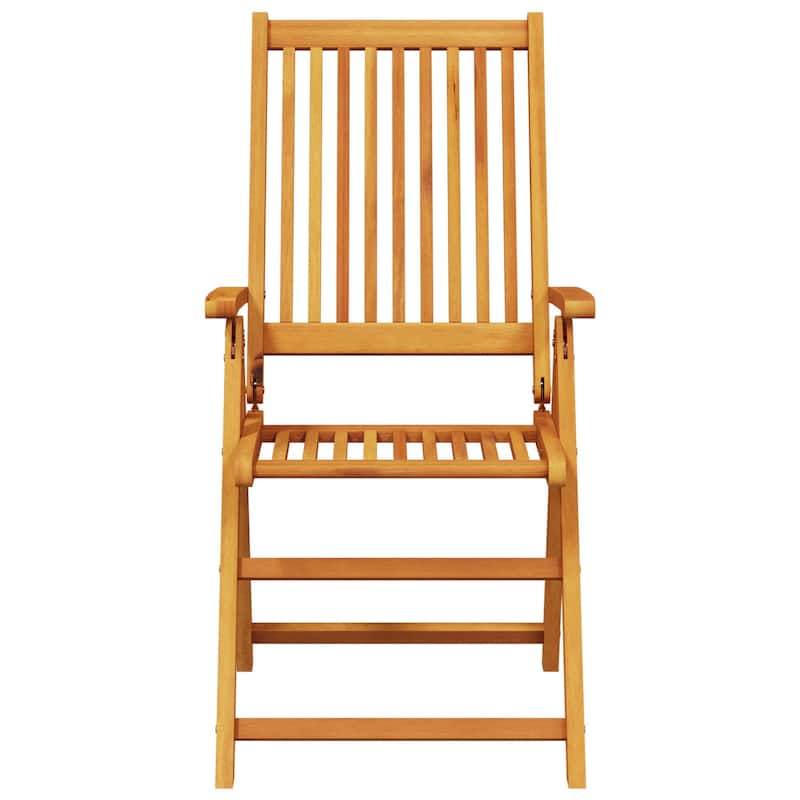 vidaXL Outdoor Dining Set Set of 7 Acacia Wood Color Solid Acacia Wood