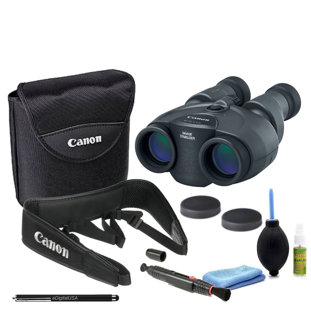 Canon 10x30 is II Image Stabilized Binocular Starters Bundle (Renewed)