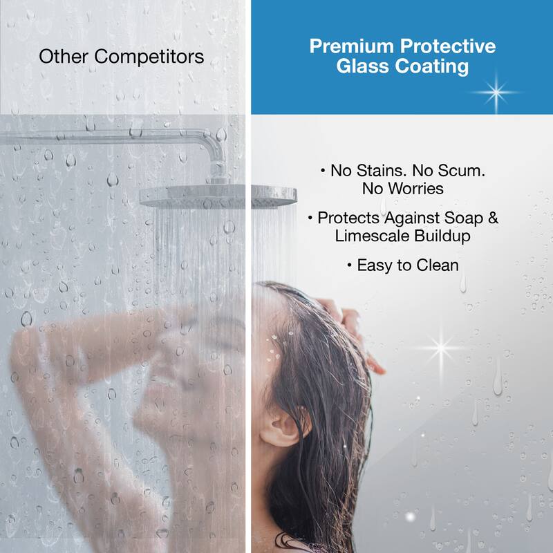 OVE Decors Tampa Alcove Frameless Pivot Hinge Shower Door, 2025