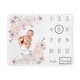 preview thumbnail 1 of 4, Watercolor Floral Collection Girl Baby Monthly Milestone Blanket - Blush Pink, Grey and White Boho Shabby Chic Rose Flower