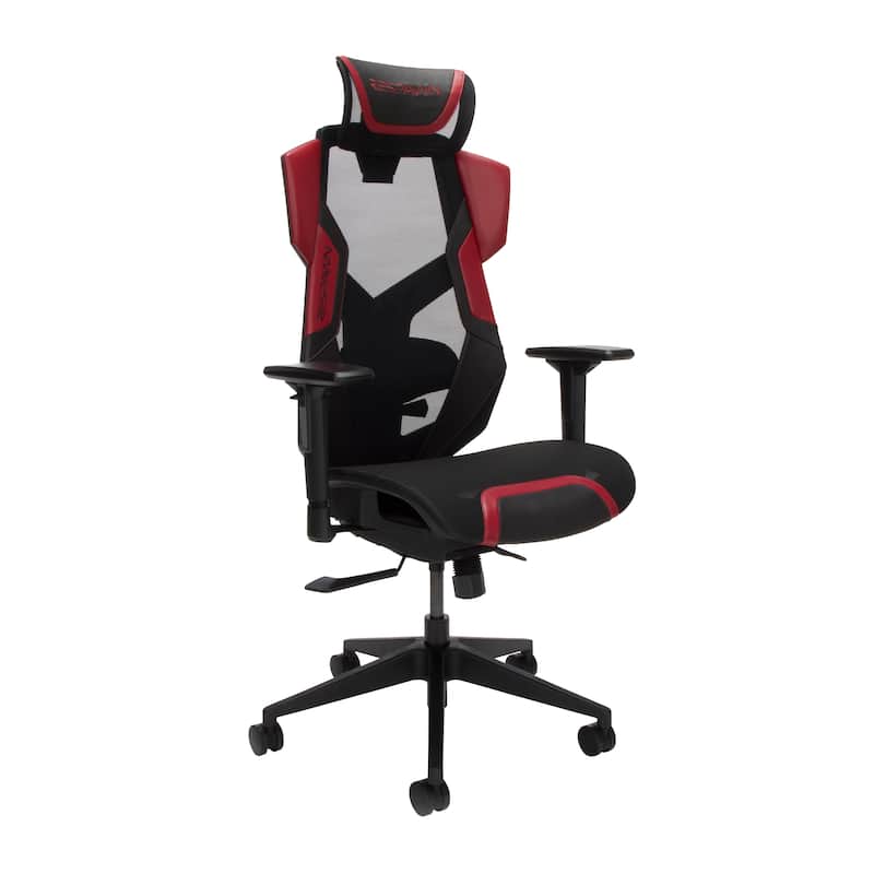 RESPAWN FLEXX Mesh Gaming Chair With Lumbar Support, Adjustable Headrest - Red