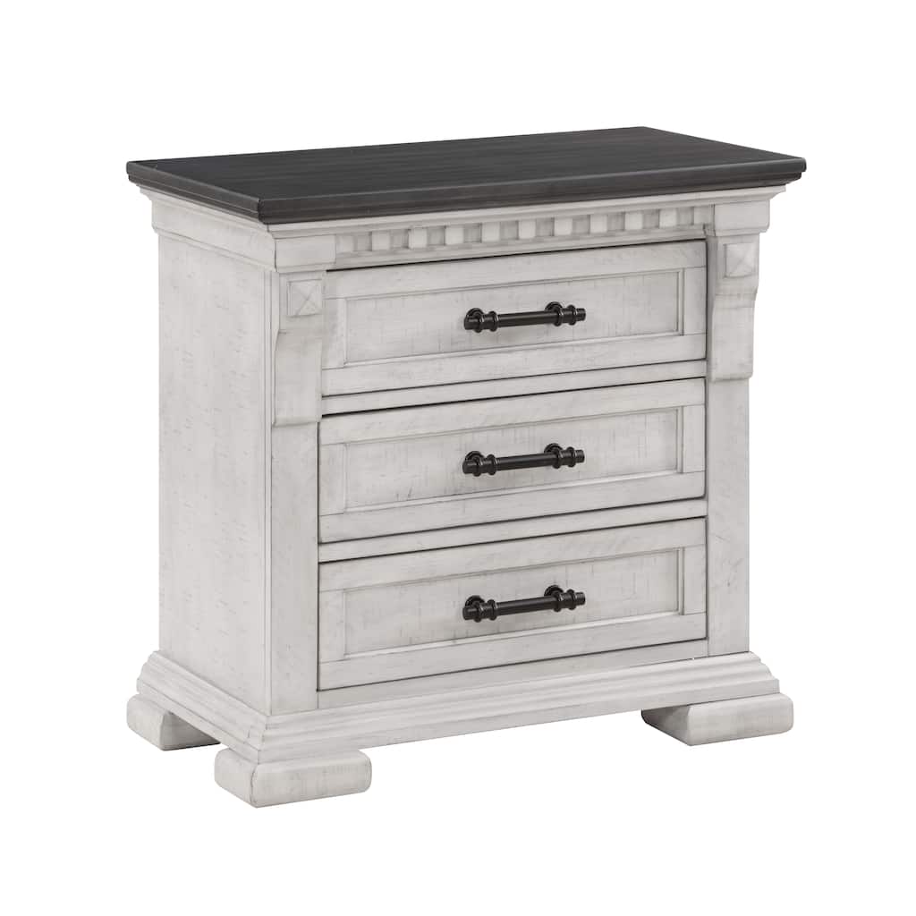 Transitional Style 3-Drawer Night stand Made with Wood