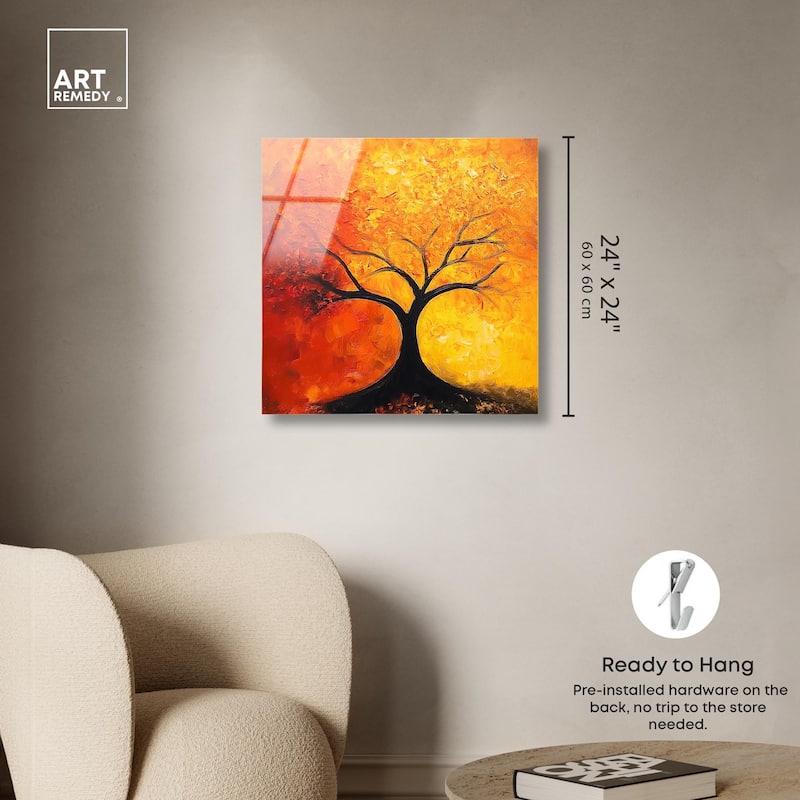 Tree of Opposites I Acrylic by Art Remedy, Ready to Hang