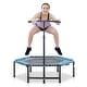 preview thumbnail 11 of 18, Soozier Portable & Foldable Small Exercise Trampoline with 3-Level Adjustable T-Bar, Great for Adults Working Out