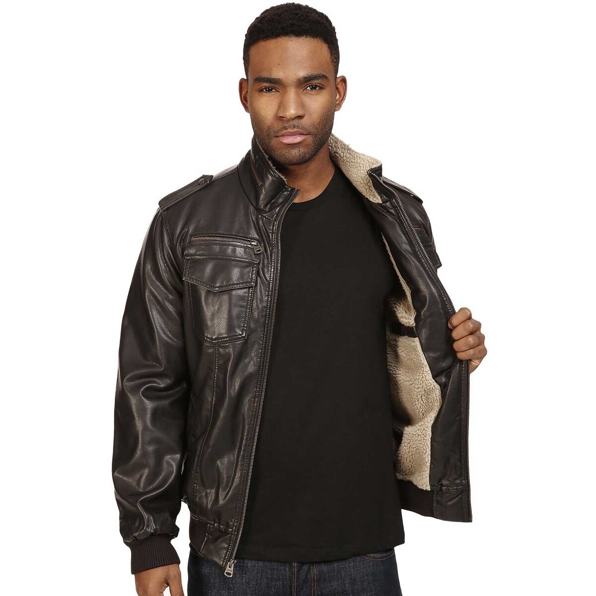 levi's faux shearling bomber jacket