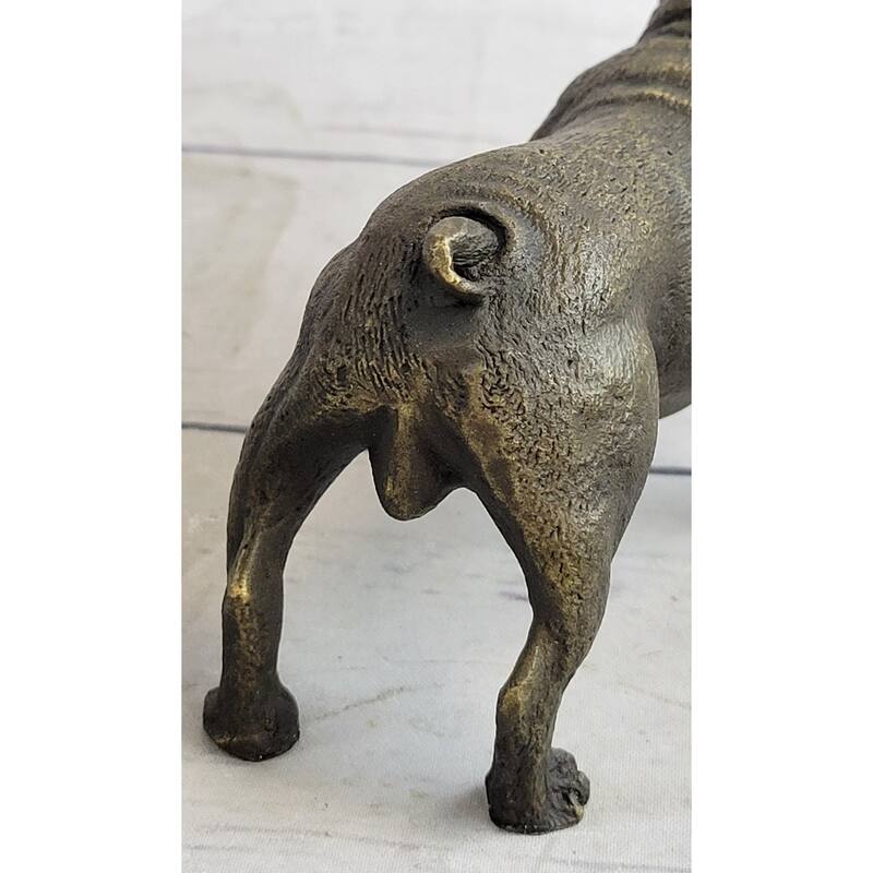 English Imitative BullImitative dog Miniature Bronze Statue Sculpture Figure Figurine Original Art 3 Inches X 6 Inches