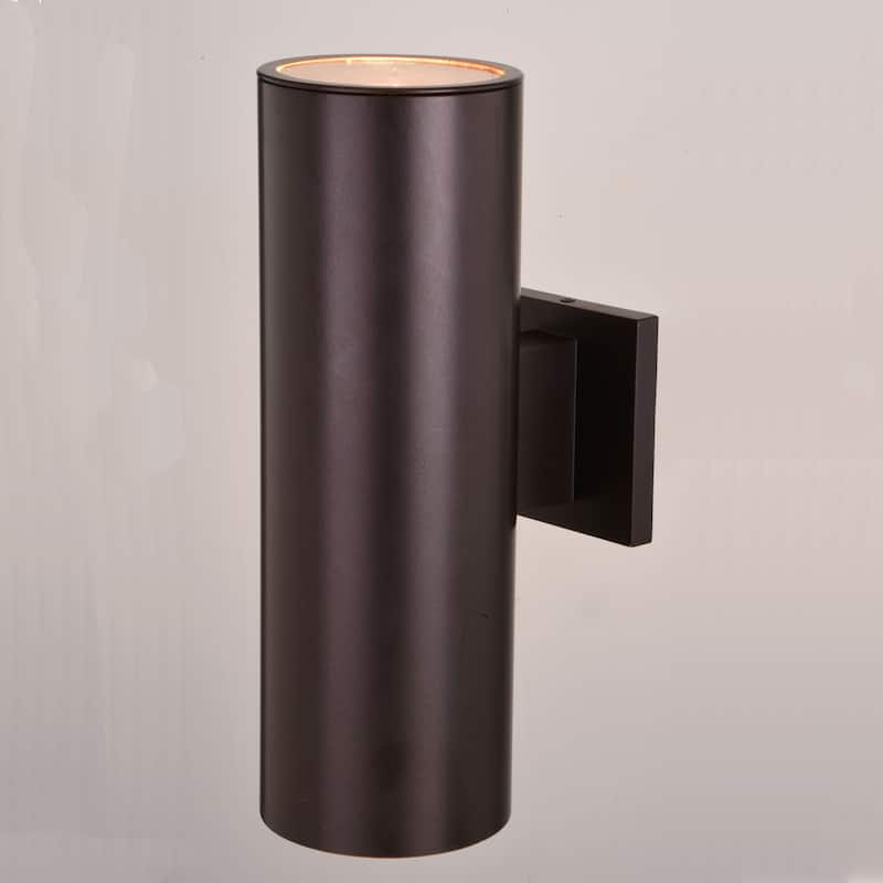 Chiasso Aluminum 2-Light Cylinder Outdoor Wall Lantern