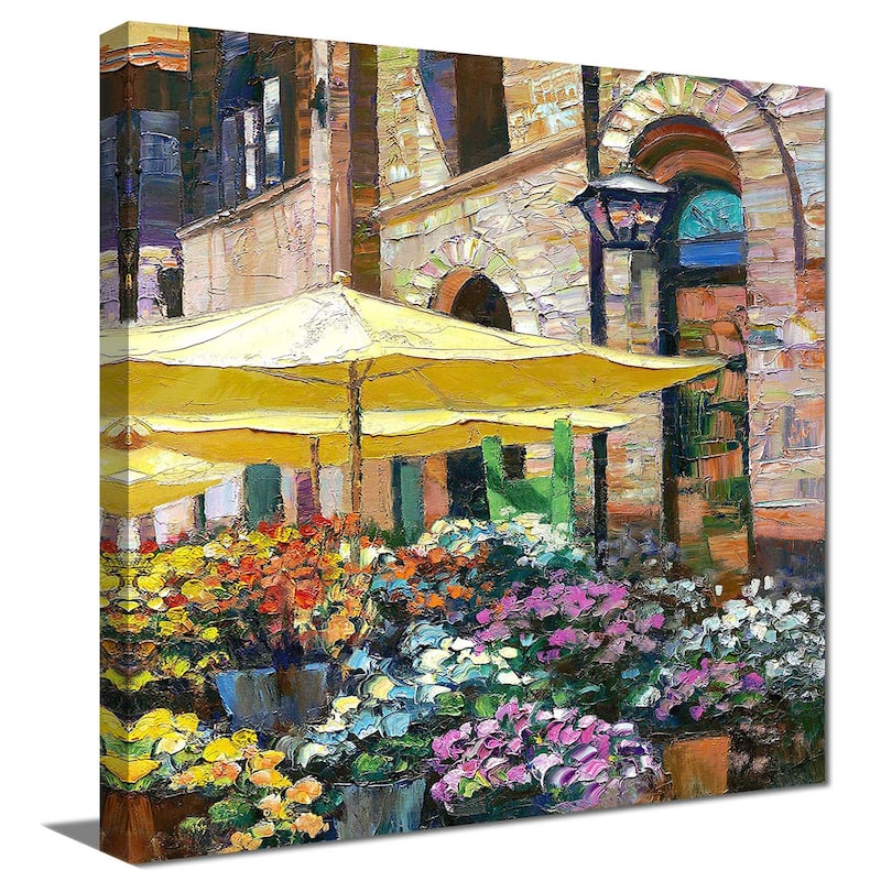 "Siena Flower Market" by Howard Behrens II Print on Canvas