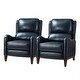 preview thumbnail 44 of 166, Brigida Multifunctional Modern Genuine Leather Nailhead Trim Recliner with Adjustable Footrest Set of 2 by HULALA HOME