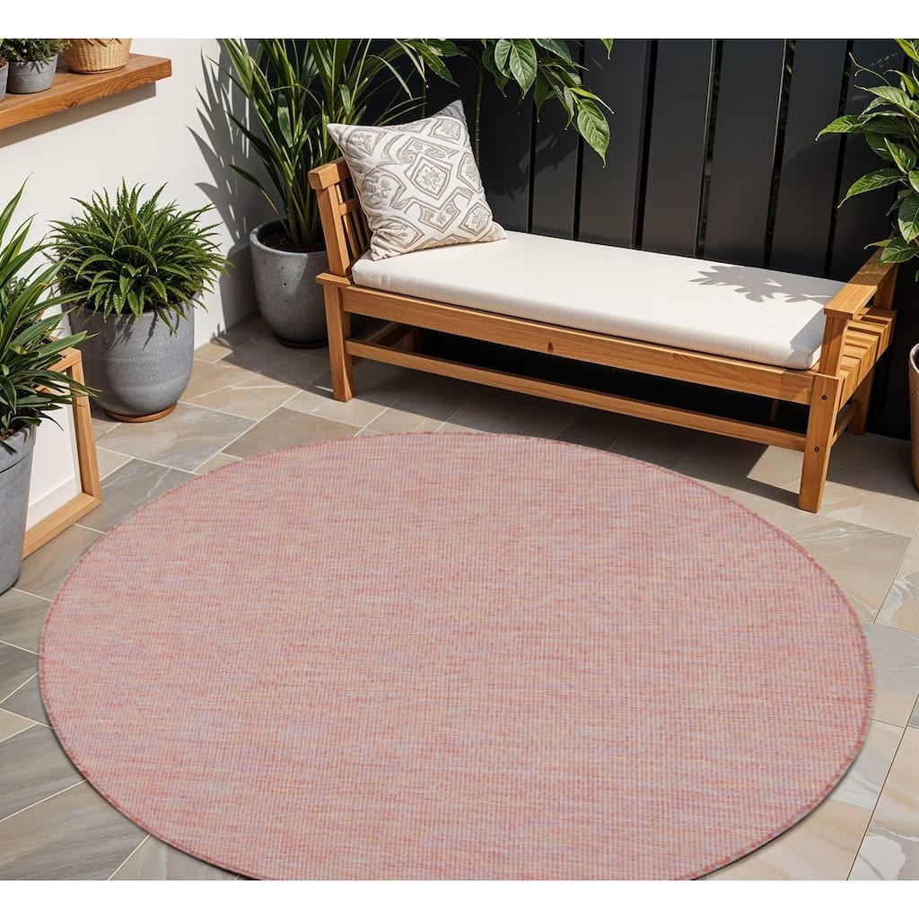 HomeRoots Contemporary Round Outdoor Rug - 8' Round