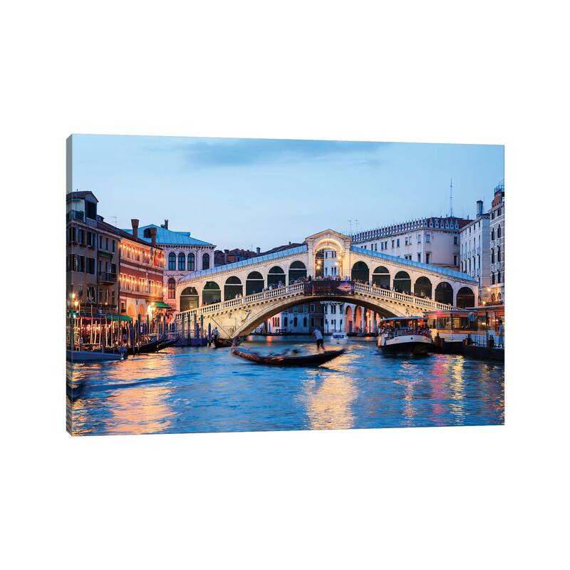 iCanvas "Rialto Bridge At Night, Venice" by Matteo Colombo Canvas Print