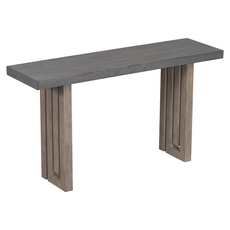 Console Table with Distinctive Side Shapes - Gray