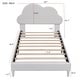 preview thumbnail 3 of 13, Twin Size Upholstered Cloud-Shape Bed,Velvet Platform Bed w/Headboard