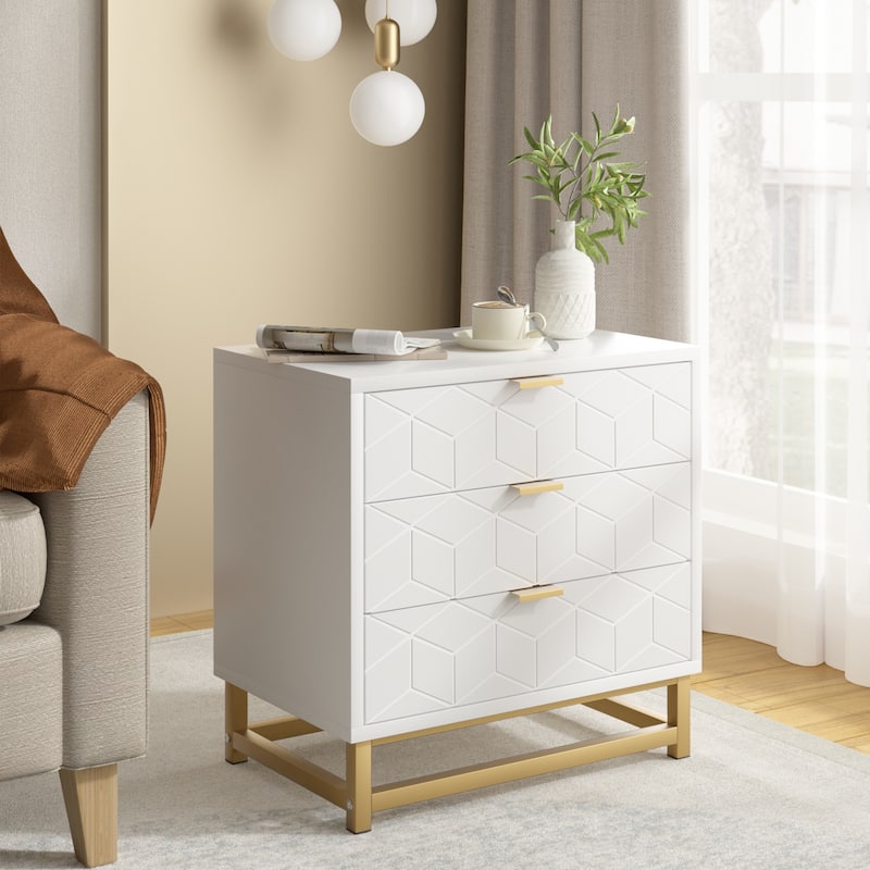 3 Drawer Dresser For Bedroom With Modern Style
