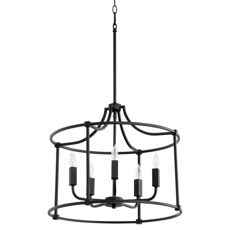 Quorum International 646-5 Olympus 5 Light 21" Wide Pendant - Textured Black
