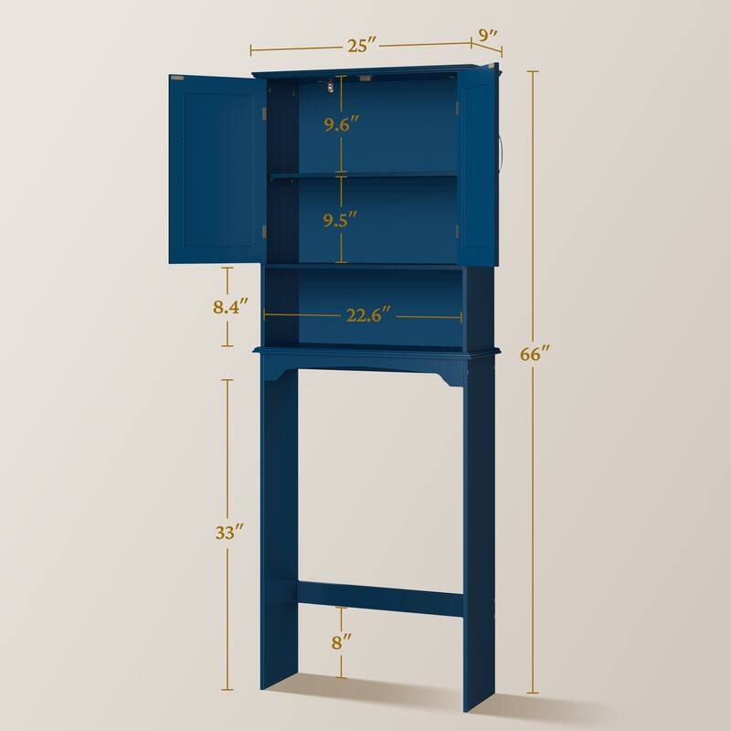 Yaheetech Bathroom Space Saving Organizer Over-the -Toilet with Adjustable Shelf for Bathroom