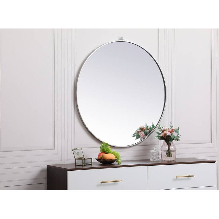 Elegant Lighting Eternity 39" Diameter Circular Beveled Metal Framed