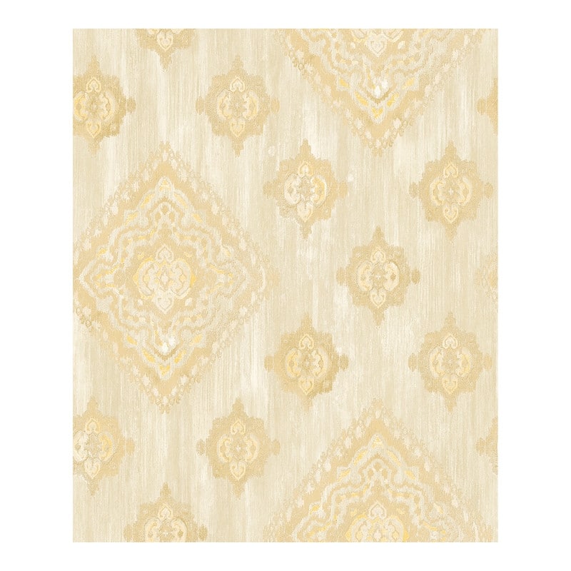 Advantage Leana Gold Medallion Wallpaper - 21 x 396 x 0.025