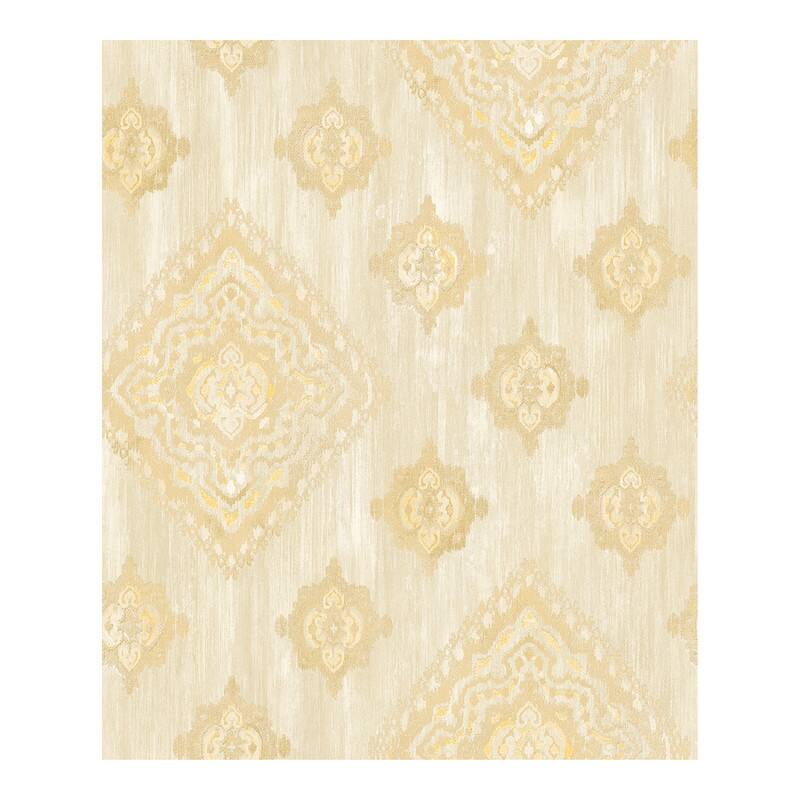 Advantage Leana Gold Medallion Wallpaper - 21 x 396 x 0.025