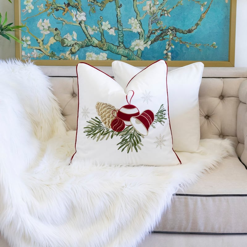 White Christmas Throw Pillow