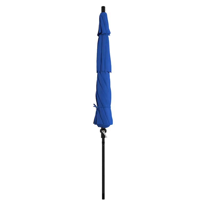 California Umbrella 11' Rd Golden State Series Patio Umbrella Black Aluminum Frame Crank Lift Collar Tilt Sunbrella