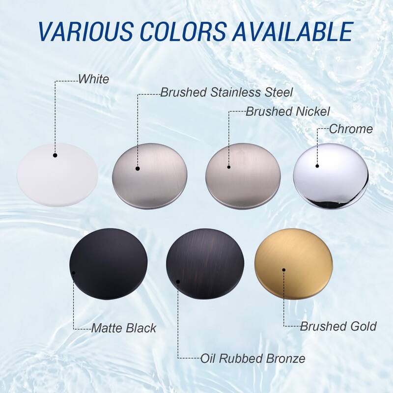 WOWOW Sink Hole Cover Fits 0.31 to 1.89" Holes, Easy Install