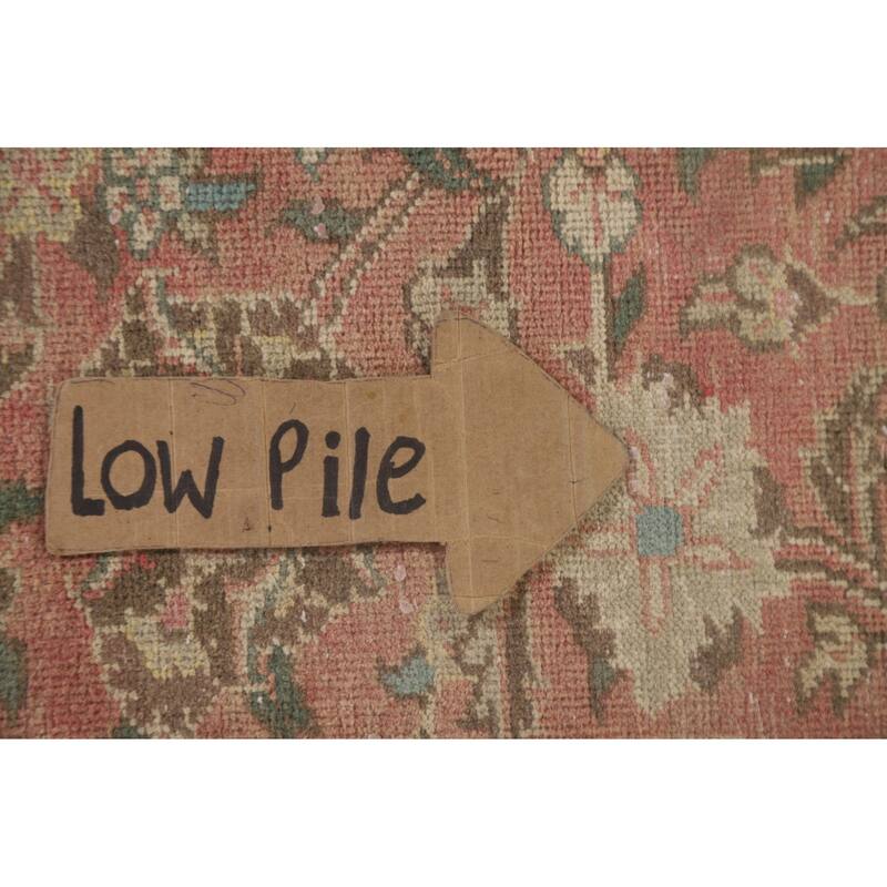 Hand Knotted Oriental 100% Wool Carpet Traditional Floral Pink Kashan Area Rug - 10' 0'' X 6' 9''