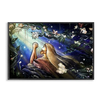 Stupell Religious Gethsemane Prayer Framed Giclee Art Design By Mandie Manzano