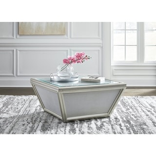 Signature Design by Ashley Traleena Silver Square Cocktail Table - 36"W x 36"D x 18"H