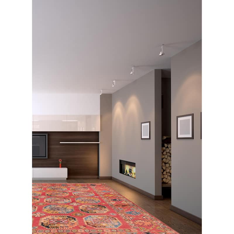 ECARPETGALLERY Hand-knotted Uzbek Ghazni Pink Wool Rug - 4'10 x 6'7