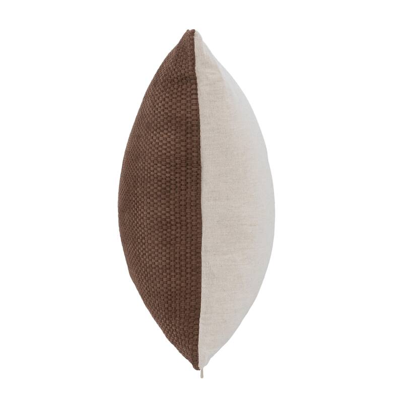 Villa by Classic Home Bassinet 18" Genuine Suede Leather Throw Pillow