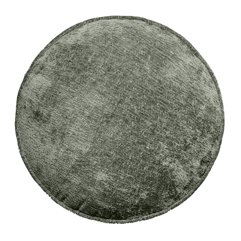 Edie At Home Delmonico Chenille Decorative Pillow 16" Round - Green
