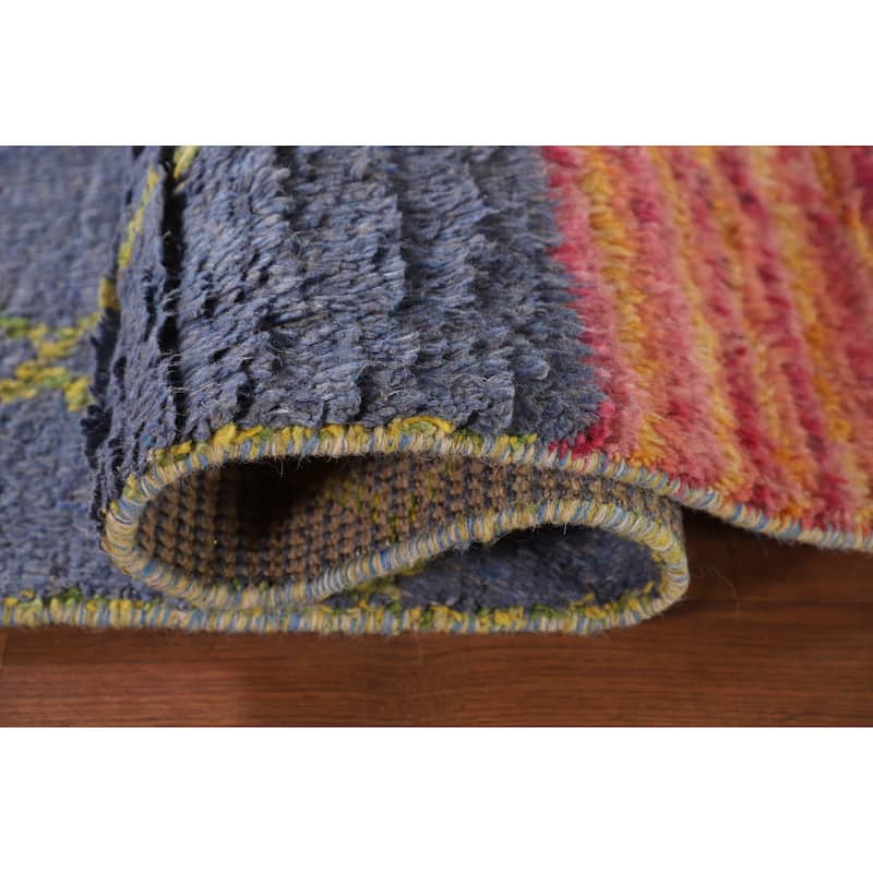 Trellis / Moroccan Style Area Rug Hand-Knotted Wool Carpet - 5'11" x 9'7"